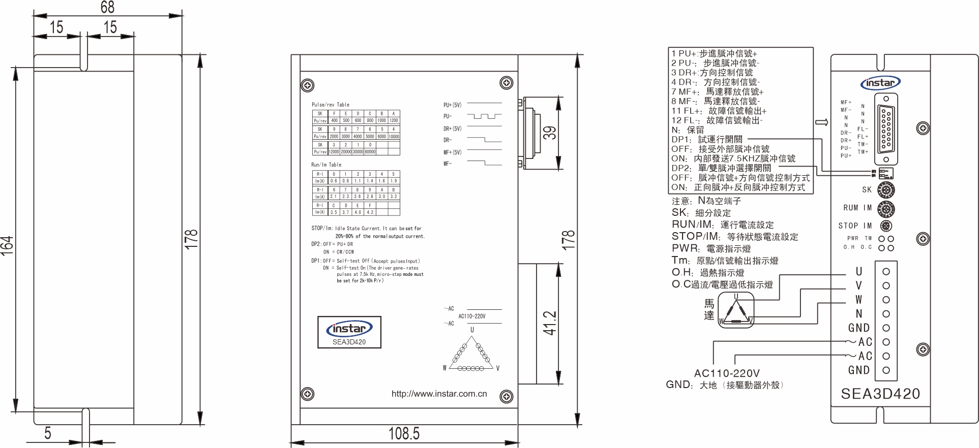 英士達機電 步進馬達驅動器 SEA3D420 英士達機電 步進馬達驅動器 SEA3D420