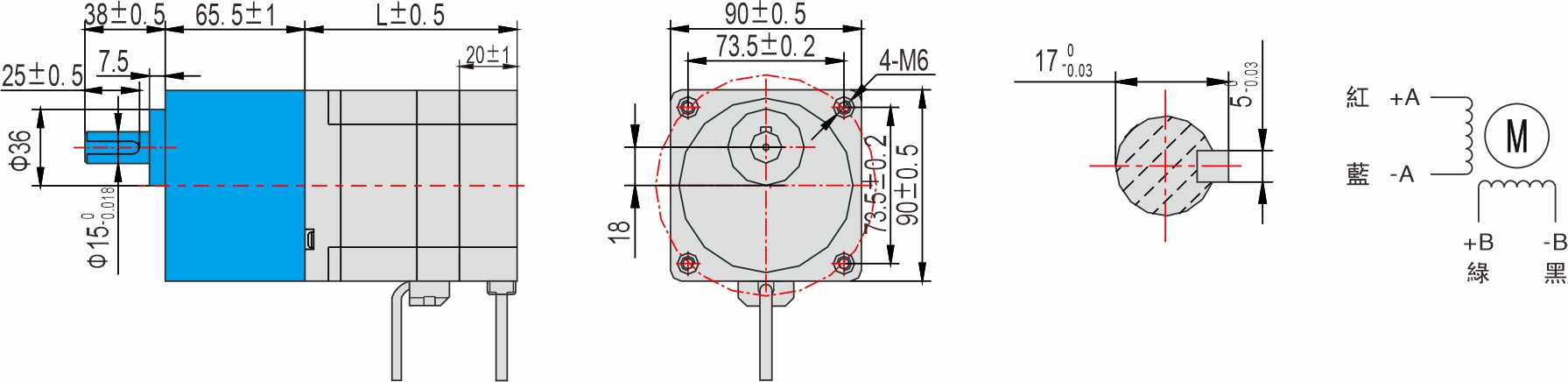 英士達機電 85mm 系列 偏心齒輪箱閉回路步進馬達